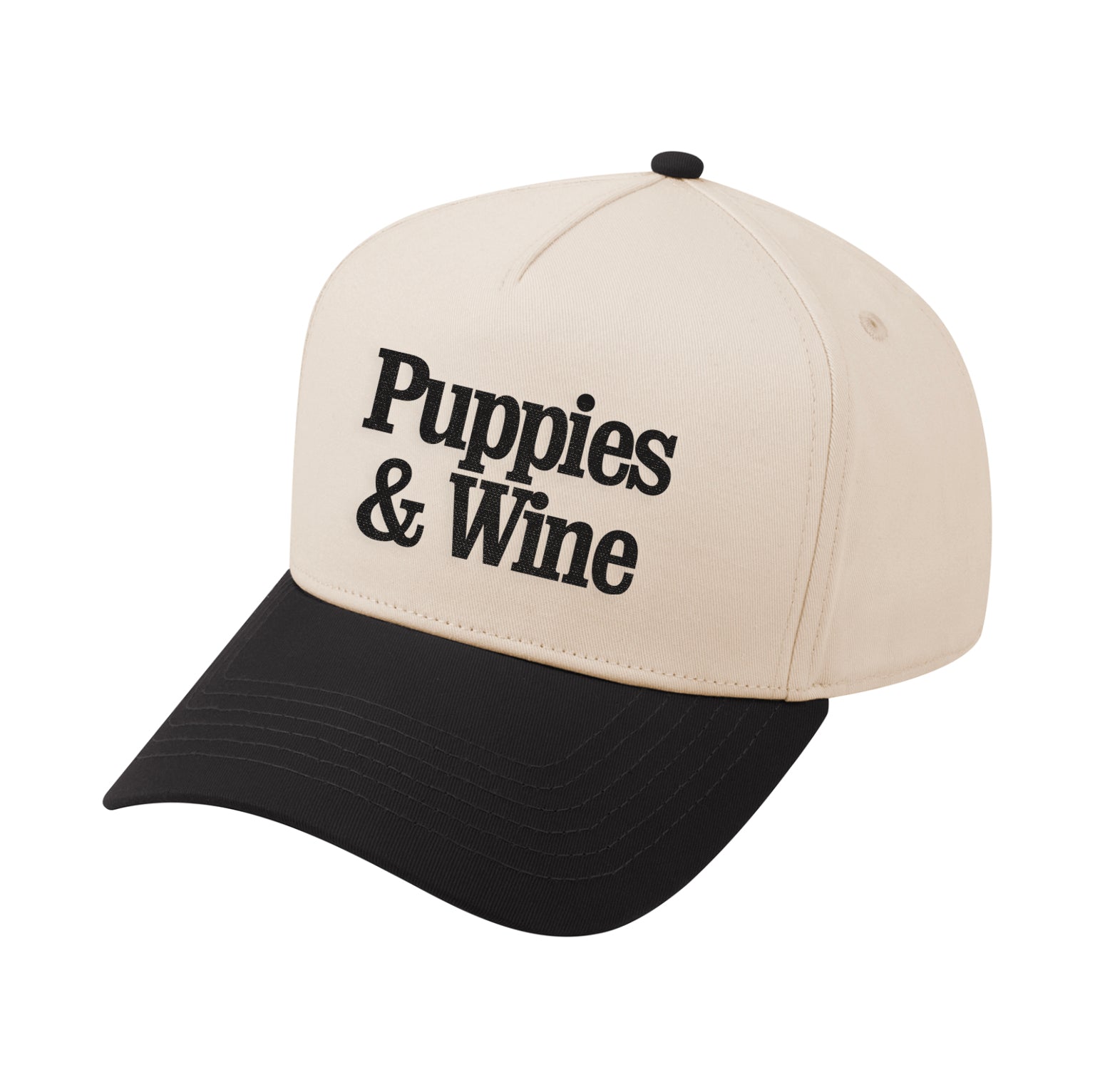 Puppies & Wine Baseball Cap